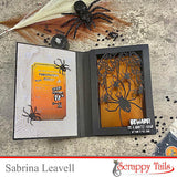 6x8 Scary Halloween Party Stamp and Coordinating Metal Craft Die Set