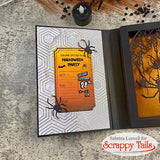 6x8 Scary Halloween Party Stamp and Coordinating Metal Craft Die Set
