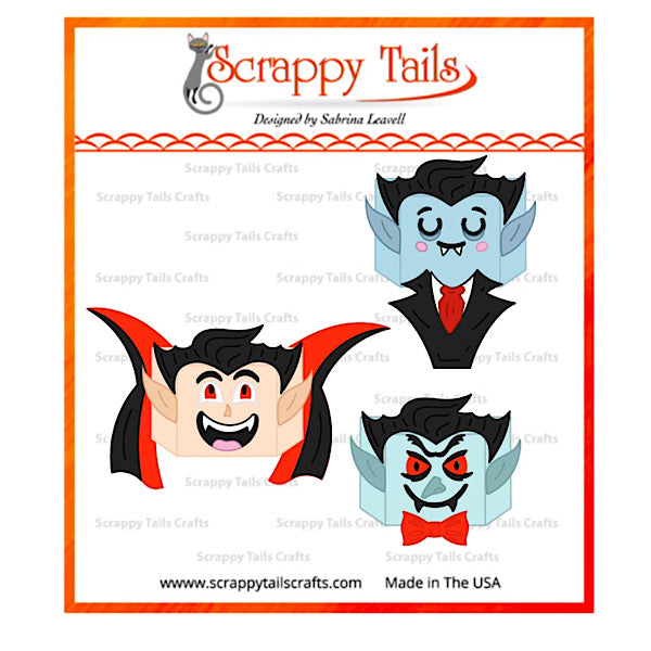 Vampire Add-On for A7 Pumpkin Pop Up Card Metal Craft Die