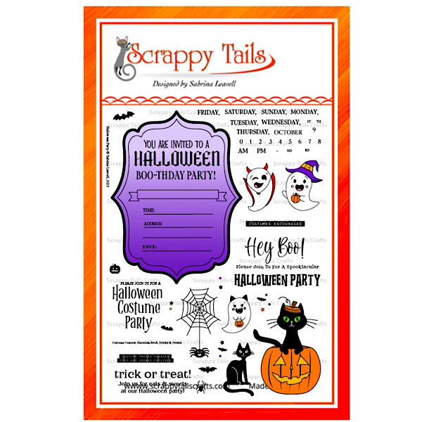 6x8 Cute Halloween Party Stamp