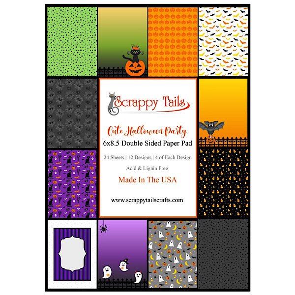 6x8.5 Cute Halloween Party Designer Pattern Paper