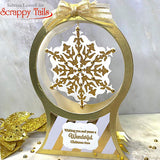 A7 Snow Globe Pop Up Card Metal Craft Die with 360 Interactive Spinner