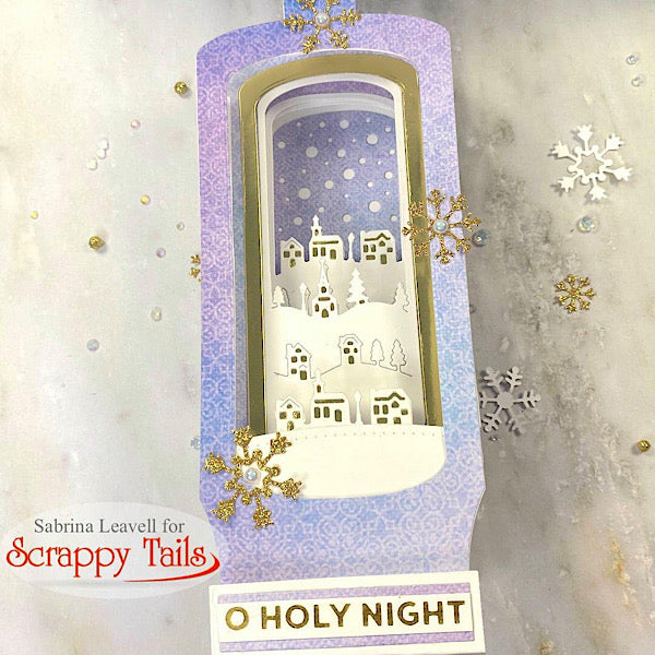 Slimline Snow Globe Pop Up Card Metal Craft Die with Interactive Spinn ...