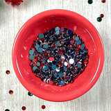 Special Value Christmas Tin with Embellishment Mixes - Red, Green & Gold