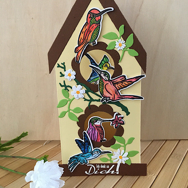 Slimline Bird House Pop Up Card Metal Die – Scrappy Tails Crafts