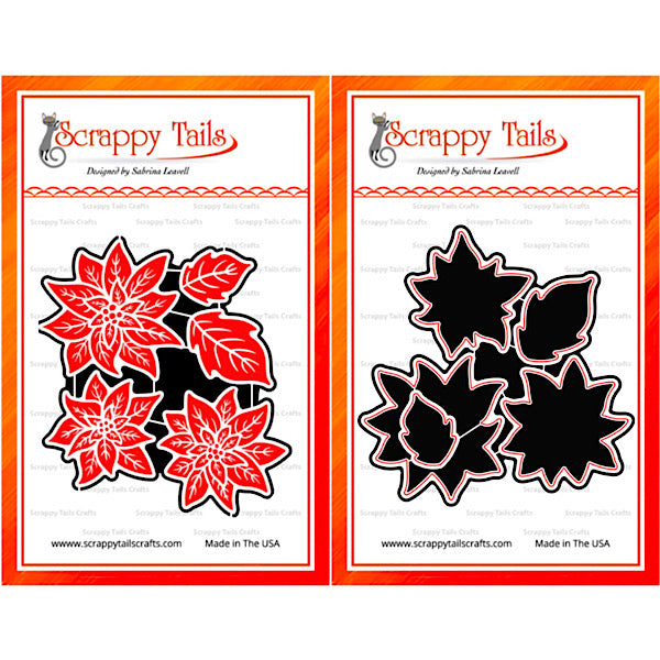 Hot Foil Poinsettia and Coordinating Metal Craft Die Bundle