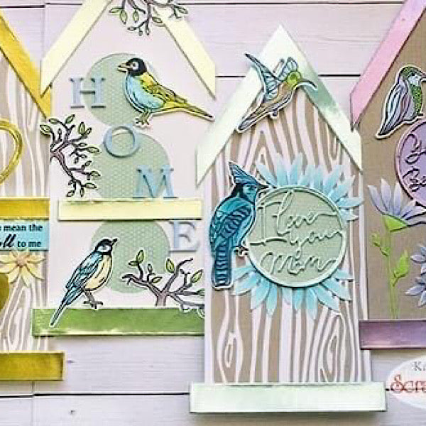 Slimline Bird House Pop Up Card Metal Die – Scrappy Tails Crafts