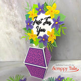 A7 Four Sided Trapeze Pop Up Vase Metal Craft Die