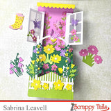 Slimline Flower Stand Pop Up Card Metal Craft Die