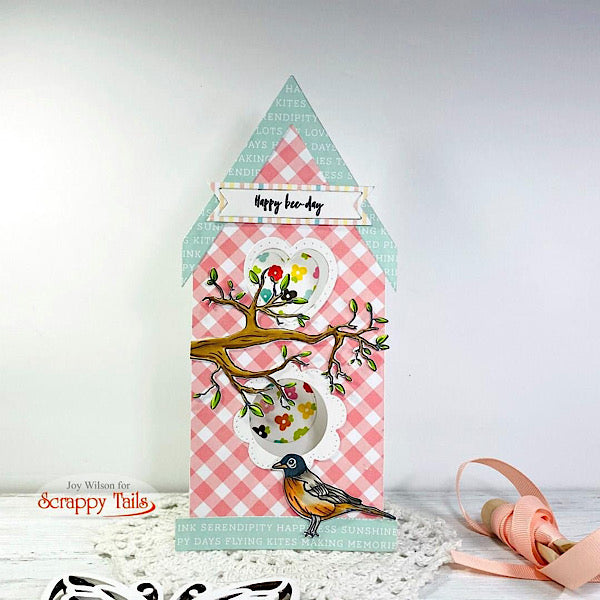 Slimline Bird House Pop Up Card Metal Die – Scrappy Tails Crafts