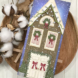 Complete Festive Christmas Slimline House Add-On Metal Craft Die Collection