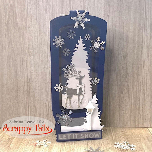 Slimline Snow Globe Pop Up Card Metal Craft Die with Interactive Spinn ...