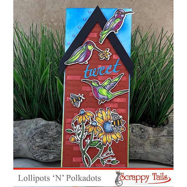 Slimline Bird House Pop Up Card Metal Die – Scrappy Tails Crafts