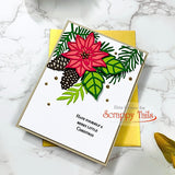 Outlined Poinsettia Metal Craft Die