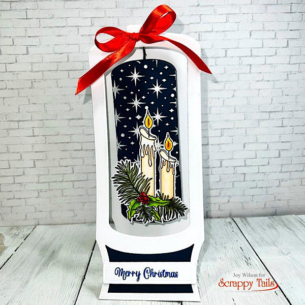 Slimline Snow Globe Pop Up Card Metal Craft Die with Interactive Spinn ...