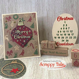 Countdown to Christmas Advent Calendar Cube Add-On Metal Craft Die