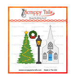 Layering Church with Lantern and Christmas Tree Craft Metal Die