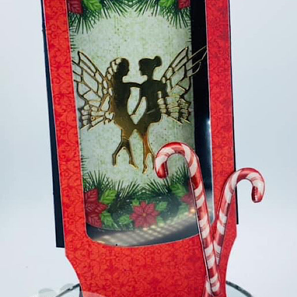 Slimline Snow Globe Pop Up Card Metal Craft Die with Interactive Spinn ...