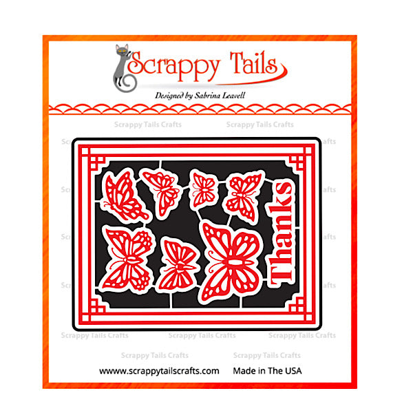 A2 Butterfly Frame Hot Foil Plate And Coordinating Metal Craft Die Bundle