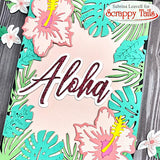 A7 Aloha Tropical Leave Cover Plate Metal Craft Die