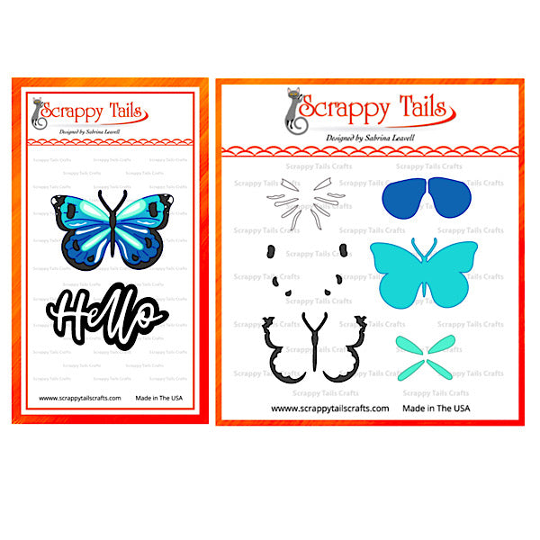 Heidi Swapp Mixed Media Stencils 5.5X5.5 3/Pkg-Butterfly, Cut Out Butterfly & Scallop
