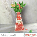 A7 Tall Triangular Pop Up Vase Metal Craft Die