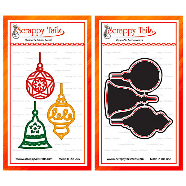 Triple Christmas Ornament Hot Foil Plate & Coordinating Craft Die
