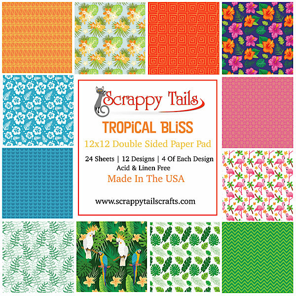 12x12 Tropical Bliss Designer Pattern Paper Pad