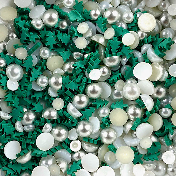 Iridescent Green Bauble Beads with Iridescent Blue Pearl Beads (L) -  JewelsFurPaws