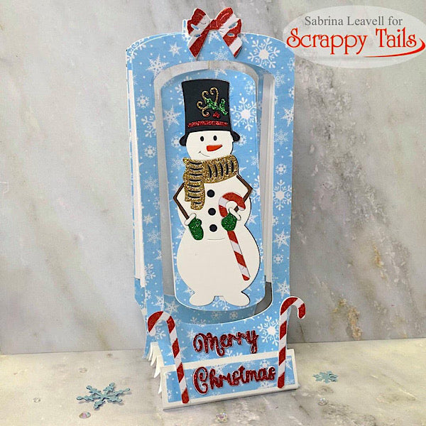 Slimline Snow Globe Pop Up Card Metal Craft Die with Interactive Spinn ...
