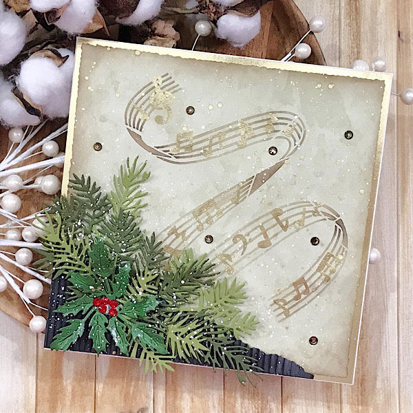 Assorted Christmas Leaves Metal Craft Die look