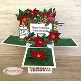 6x6 Candle Light Poinsettia Stamp