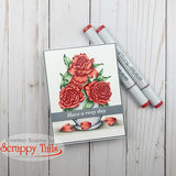 Rose Petals 6x6 Stamp Set with Coordinating Metal Dies