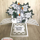 6x6 Candle Light Poinsettia Stamp