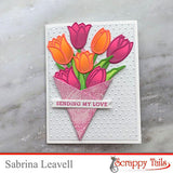 Outlined Tulip Assortment Two Layered Metal Dies