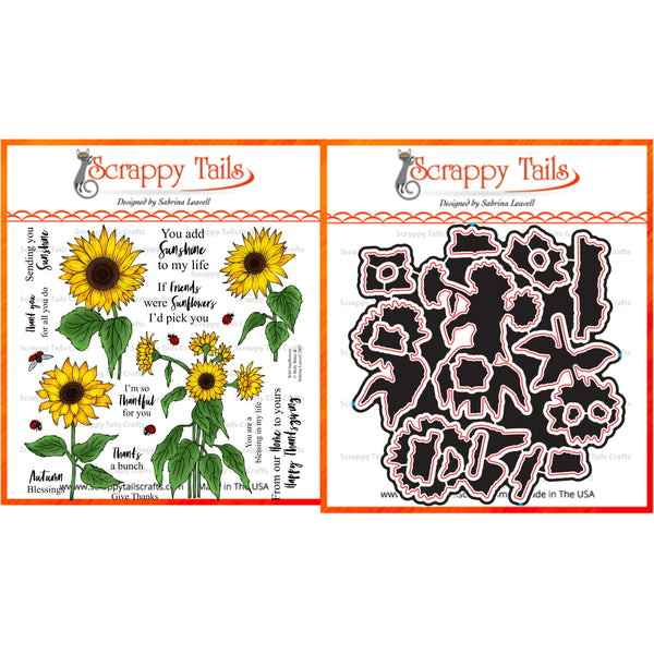 Wild Sunflower 6x6 stamp set and coordinating die
