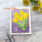 Outlined Tulip Assortment Two Layered Metal Dies